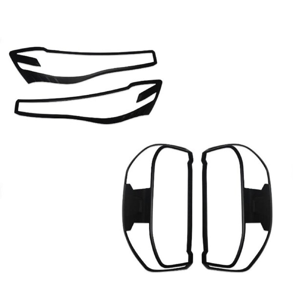 Headlight Taillight Covers FOR LDV T60 2020-2024 Matte Black Trims