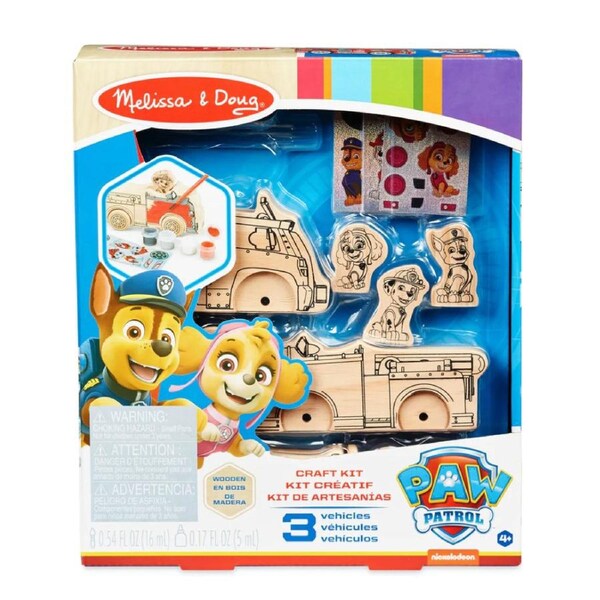 Melissa and Doug PAW Patrol Wooden Craft Kit Vehicles