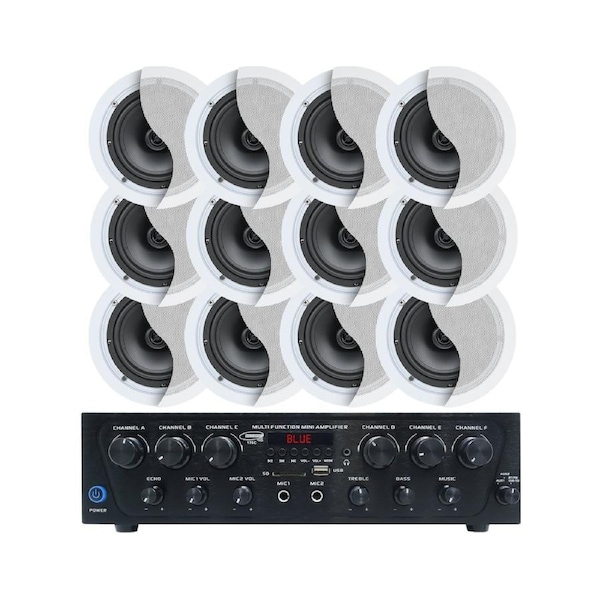 Weconic Bluetooth Amplifier + 6" Ceiling Speakers Package Cafe 176C+6xC62