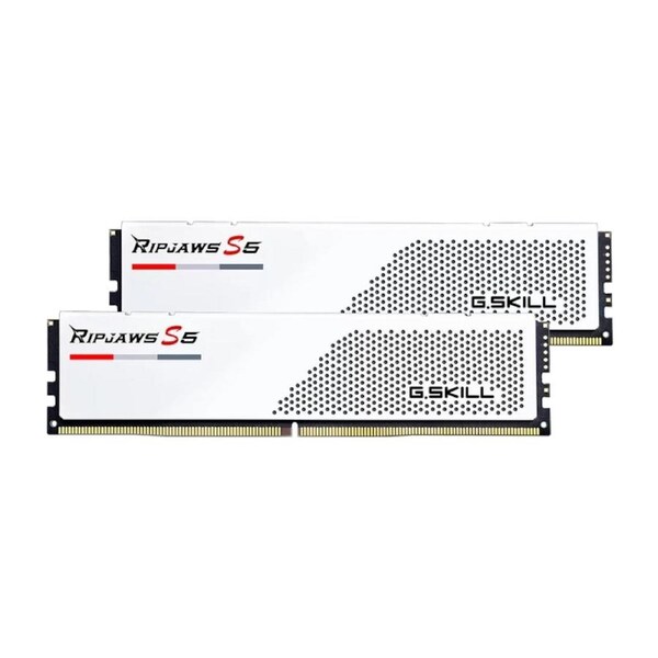 G.Skill Ripjaws S5 32GB(2X16GB) DDR5 5200Mhz Dual Module CL36 Memory White [F5-5200J3636C16GX2-RS5W]