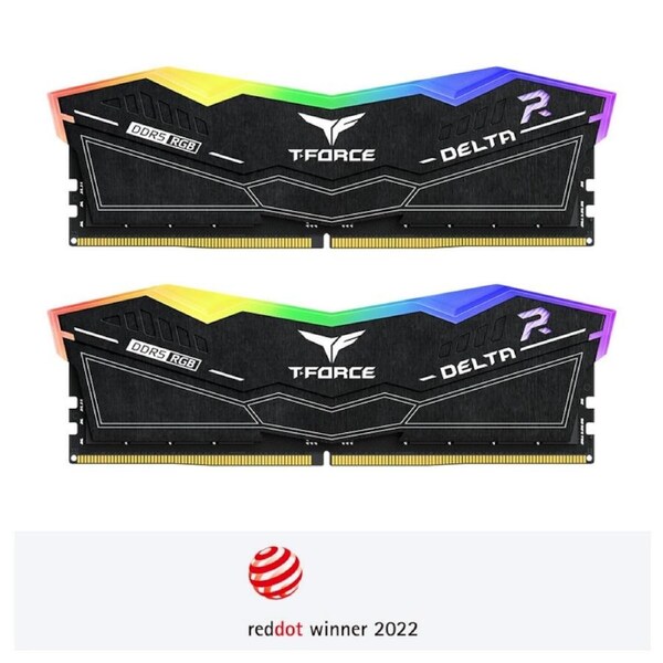 Team Delta RGB DDR5 32GB(2X16GB) DDR5 6000Mhz Dual Module CL30 Memory Black [FF3D532G6000HC30DC01]