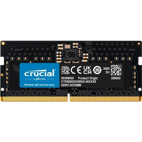 Crucial Classic SODIMM DDR5 8GB(1X8GB) DDR5 5600Mhz Single Module CL46 Memory Black [CT8G56C46S5]