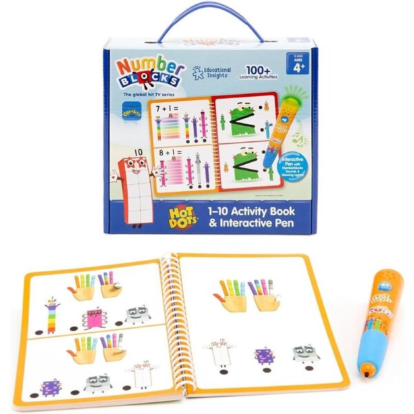 Educational Insights - Hot Dots Numberblocks 1-10 Activity Book & Interactive Pen