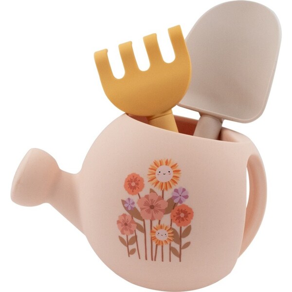 3pc Playground My First Garden Watering Can/Rake/Spade Set Toy Pink Flowers