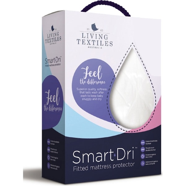 Smart-Dri Compact 120cm Baby/Infant Waterproof Cot Mattress Protector White