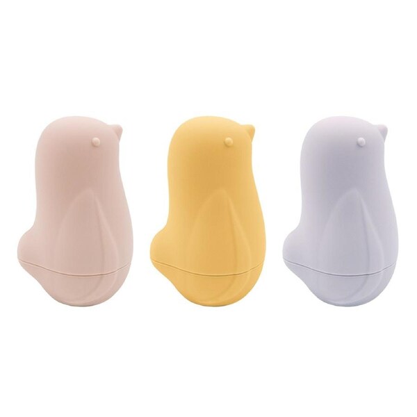 3pc Playground 8.5cm Silicone Squeezy Bath Birds Kids/Children Play Toy 6m+