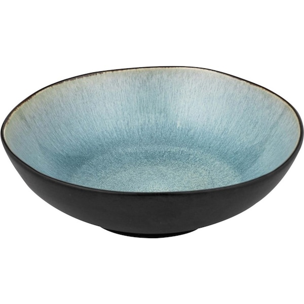 Ladelle Fusion Stoneware 30cm Serving Bowl/Salad Food Dish Server Round Teal
