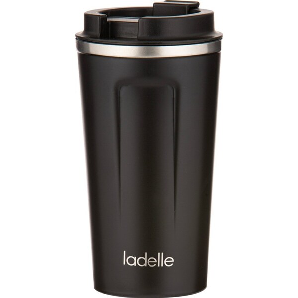 Ladelle Eco Culture Stainless Steel/PP 17cm/500ml Travel Mug/Tumbler Cup Noir