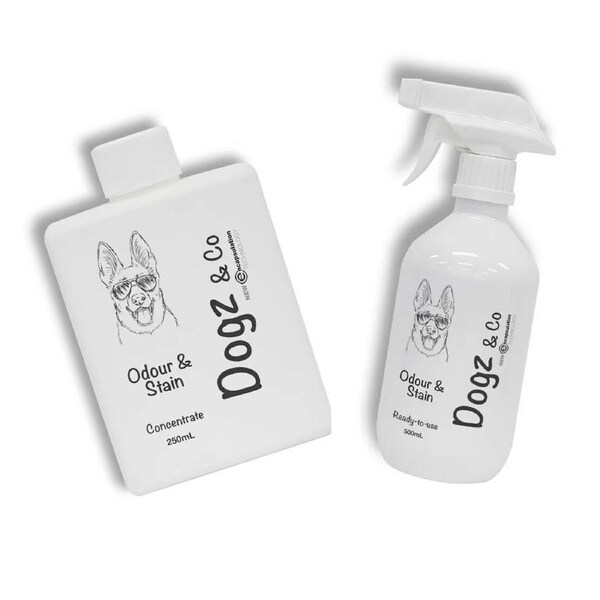 Dogz & Co Pet Odour And Stain Cleaning Concentrate 250ml w/ Spray Bottle