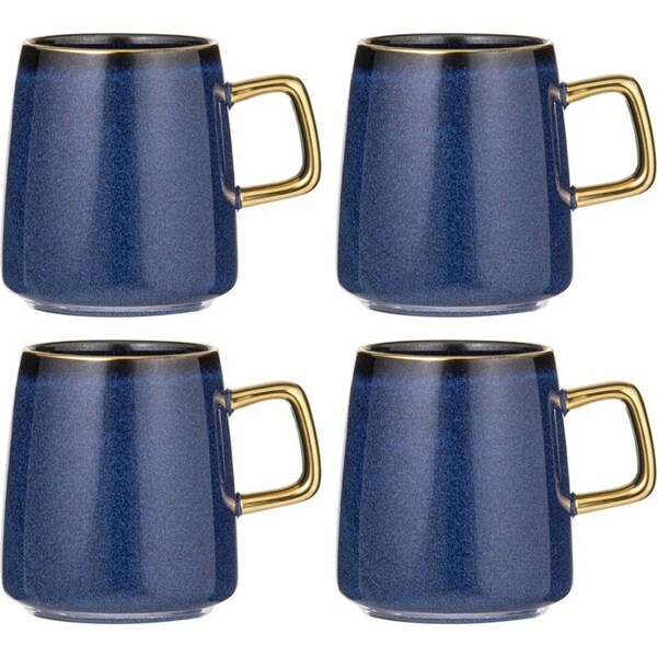 4PK Tempa Rae 538ml/13cm New Bone China Coffee/Tea Mug Cup w/Handle Midnight BLU