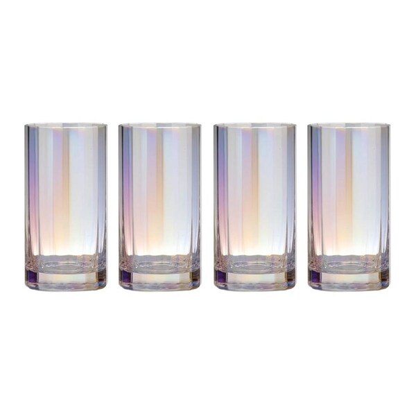 4PK Tempa Ava 464ml/15cm Crystal Highball Tumbler Drinking Glasses Cup Set Opal