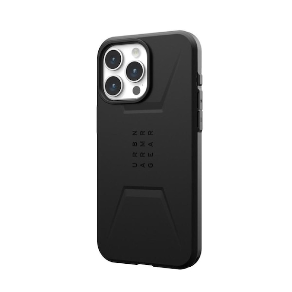 Urban Armour Gear Civilian MagSafe Phone Case Cover For iPhone 15 Pro Black