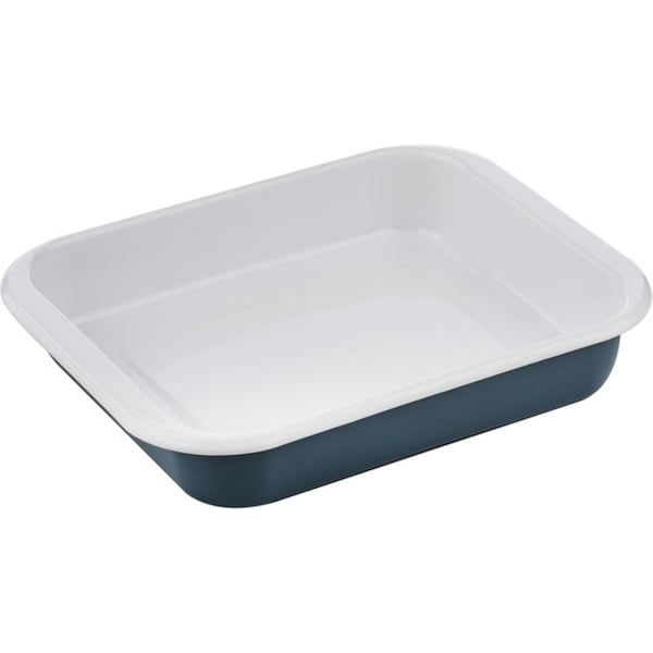 Ladelle Visto 29x23cm Enamel Carbon Steel Oven Baking Dish Small Rectangle Blue
