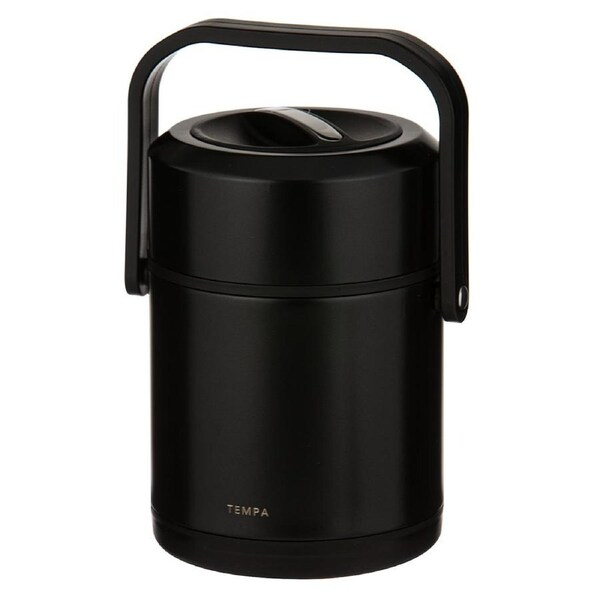 Tempa Parker Stainless Steel 1.6L/21cm Insulated Food Container w/ Handle Black