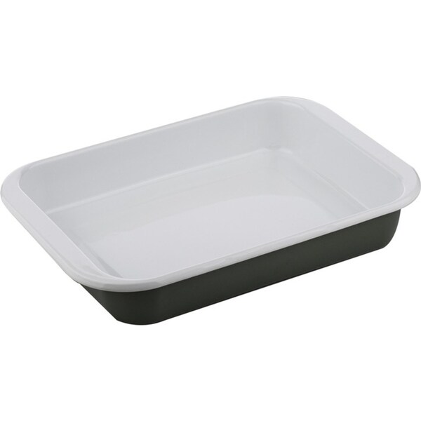 Ladelle Visto 35x25cm Enamel Carbon Steel Baking Dish Medium Rectangle Green