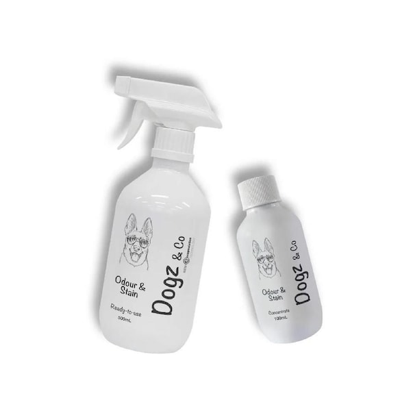 Dogz & Co Pet Odour And Stain Cleaning Concentrate 100ml w/Spray Bottle Pack