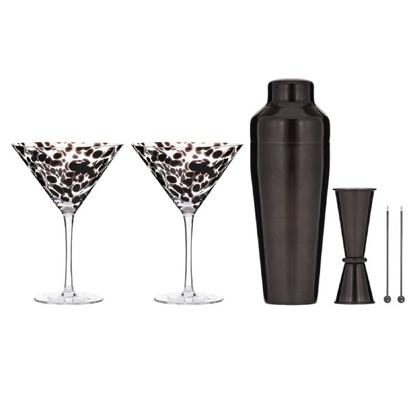 6pc Tempa Selena Cocktail Shaker/Glass Cup/Jigger/Stirrer Barware Drinkware Set