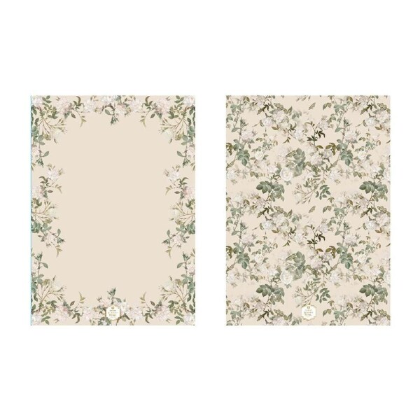 2PK Ashdene Cotton 70cm Elegant Rose Cream Kitchen Towel Dish/Glass Drying Cloth