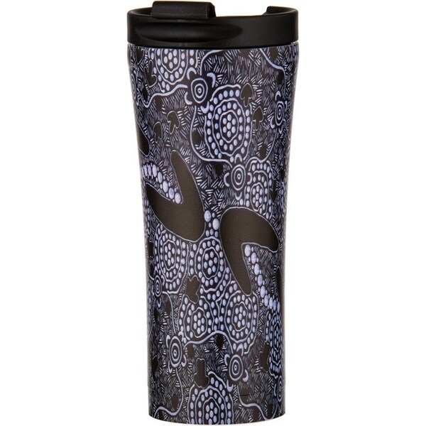 Ashdene Stainless Steel 500ml Maintaining Our Culture Travel Mug Drink Cup Black