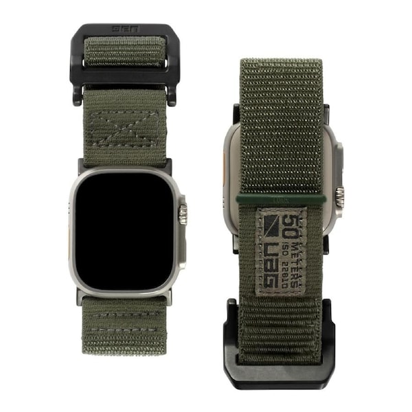 Urban Armour Gear Active Strap Band For Apple Watch 49/45/44/42mm Foliage Green