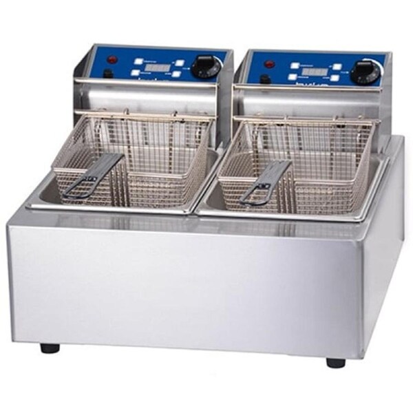 Birko 5 Litre Double Deep Fryer with Timer Controls