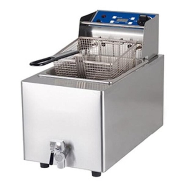 Birko Commercial 8 Litre 15 Amp Single Deep Fryer with Timer Controls