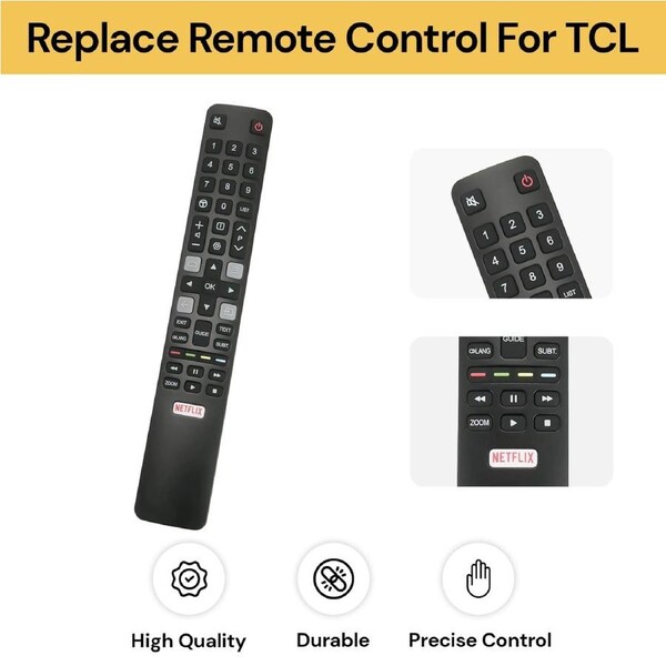 EZONEDEAL For TCL Smart TV Remote - RC802N ARC802N YUI1 75C2US 65C2US 43P20US GRC802N YAI2 RC802N 55UF1 65UF1 50UF1 40SF1 32SF1