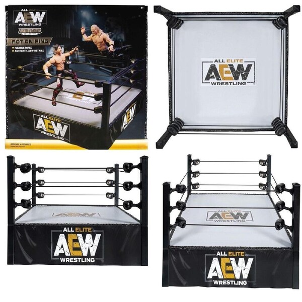 AEW Unrivaled Collection Action Ring Playset Ages 8+ WWE Wrestling New Toy Play