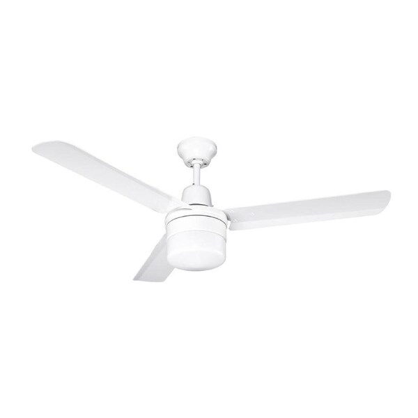 IXL Aeroflow Skyster 122cm 48 Inch AC Ceiling Fan + Light Kit in White
