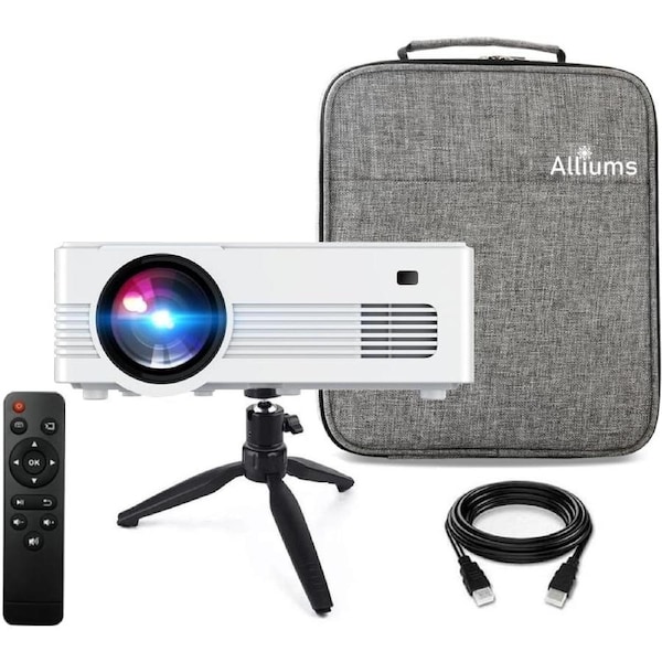 ALLIUMS Native 1080P Mini Projector with 8500 Lumens, AP-10