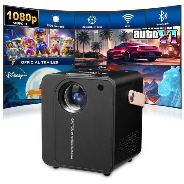ALLIUMS Ultimate 9500 Lumens HD 1080p Supported Projector, AP-12B