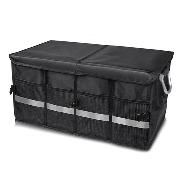 Car Organiser Boot Partition Collapsible Storage Box Large Trunk Bag Pocket - 55L