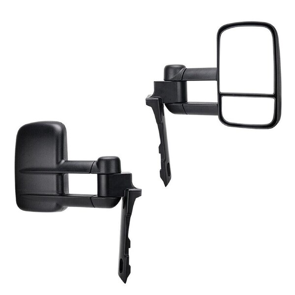 Pair Mirrors For Toyota Landcruiser 70-79 Series Manual Towing Steering Lamp