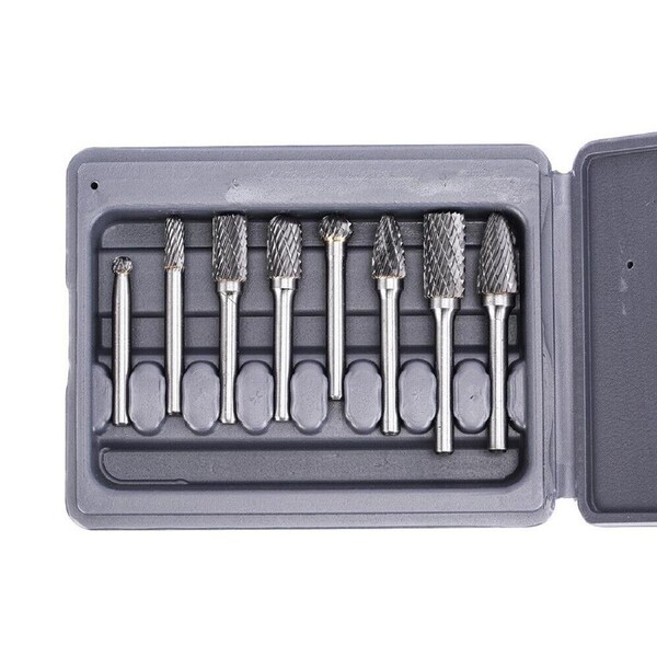Shank Die Grinder Tungsten Carbide 6-12mm Rotary Point Burr Bits Tool - 8pcs