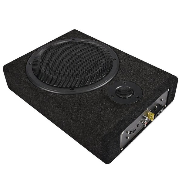 Car Subwoofer Under-Seat Sub Woofer Speaker Stereo Slim Amplifier