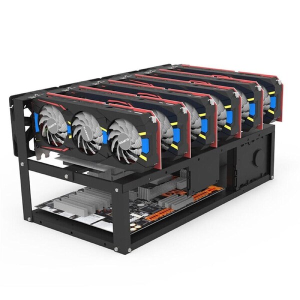 6 GPU Mining Case Rack Steel Open Air Miner Box Miner Machine Mounting Bracket