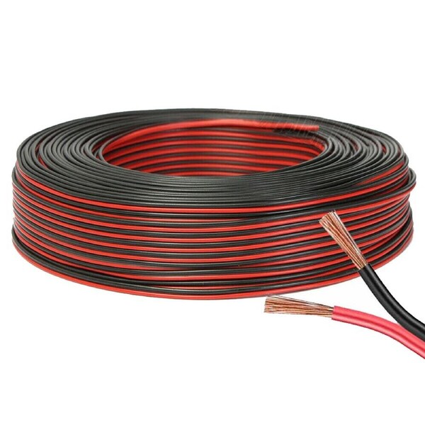 Upgraded Red And Black Speaker Cable Wire Sound Home Stereo Hifi Car Audio - 100M