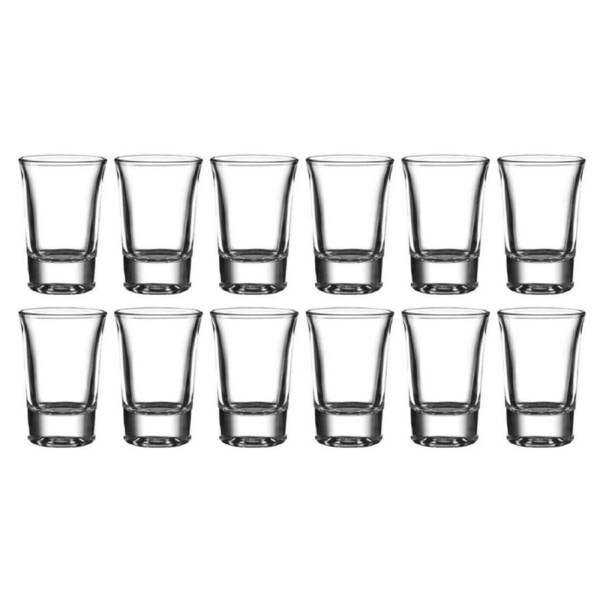Shot Glass Set 40ml Lead Free Liquor Vodka Whiskey Tumblers Heavy Base Cup - 12x