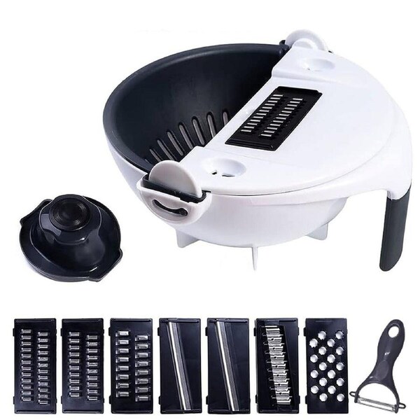 Kitchen Cutter Assist Slicer Vegetable Potato Onion Carrot Grater Chopper - 9 In 1