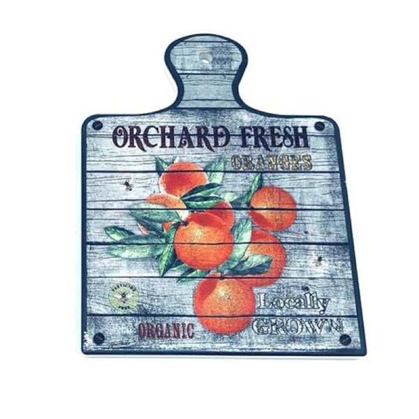 Country Farmhouse Resin Trivet Oranges Hot Pot Holder