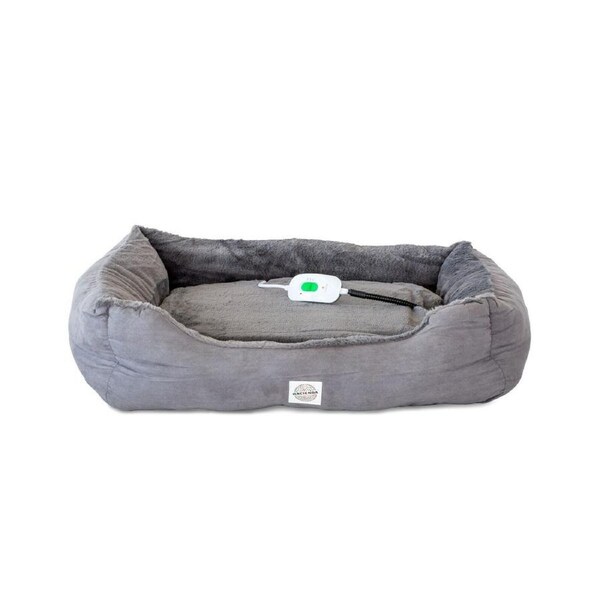 Hacienda Easy to Clean Electric Heated Rabbit Faux Fur Covering Pet Bed - Small