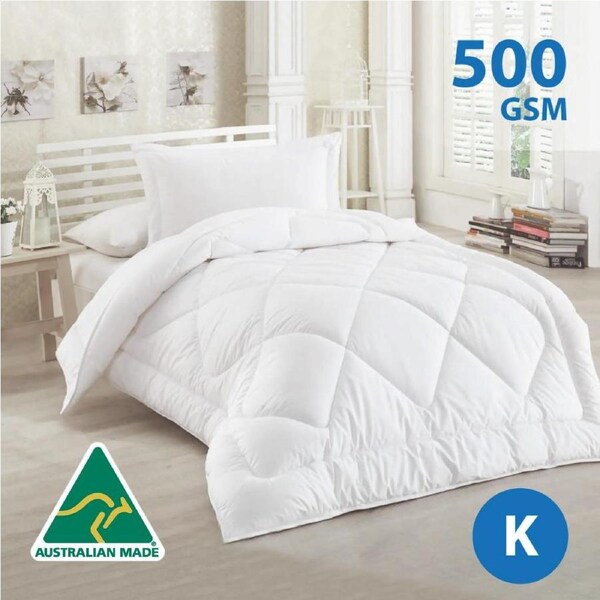 King Size Australian Made Woolcomfort 500GSM Merino Wool Quilt