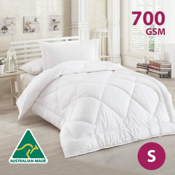 Single Size Australian Made Woolcomfort 700GSM Merino Wool Quilt