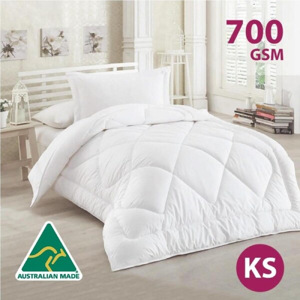 King Single Size Australian Made Woolcomfort 700GSM Merino Wool Quilt