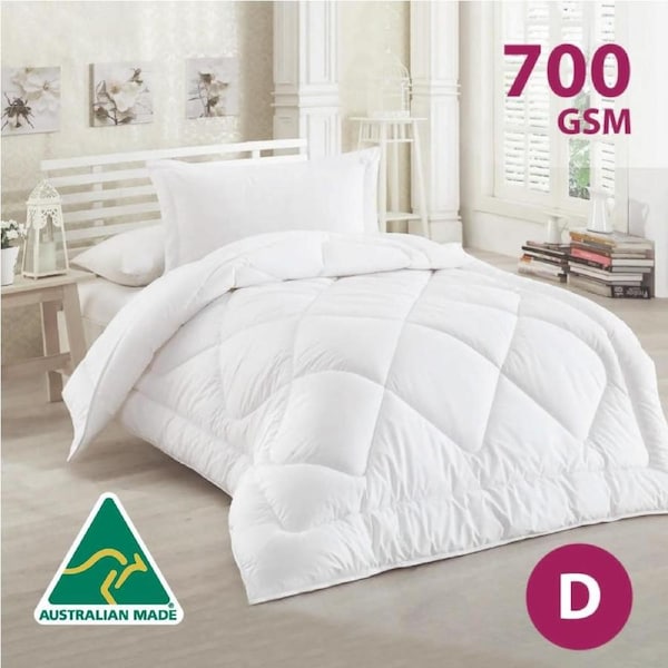 Double Size Australian Made Woolcomfort 700GSM Merino Wool Quilt