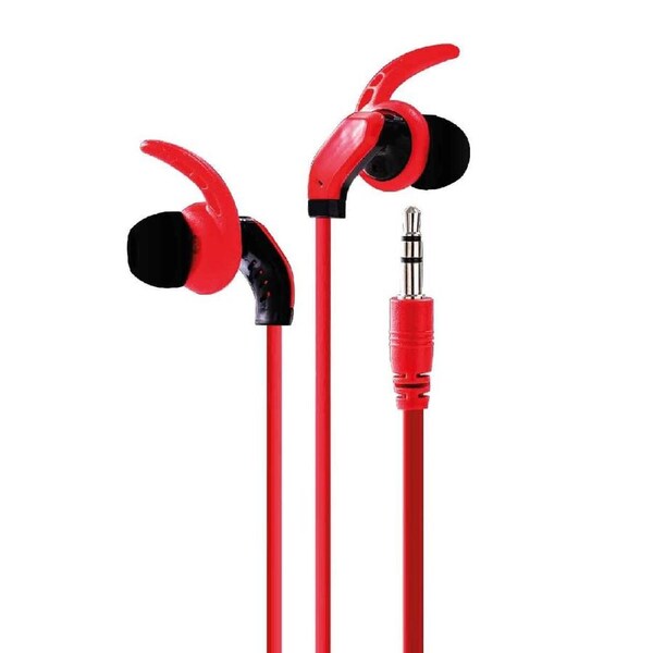 Laser Secure-Fit Wired Sports Earphones - In-Ear Hook Design, AUX, Enhanced Comfort