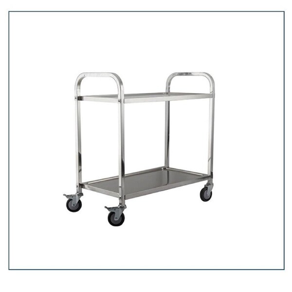 Service Cart Restaurant Trolley Kitchen Serving Food Catering with Brake W95xH95xD50 CM Tier