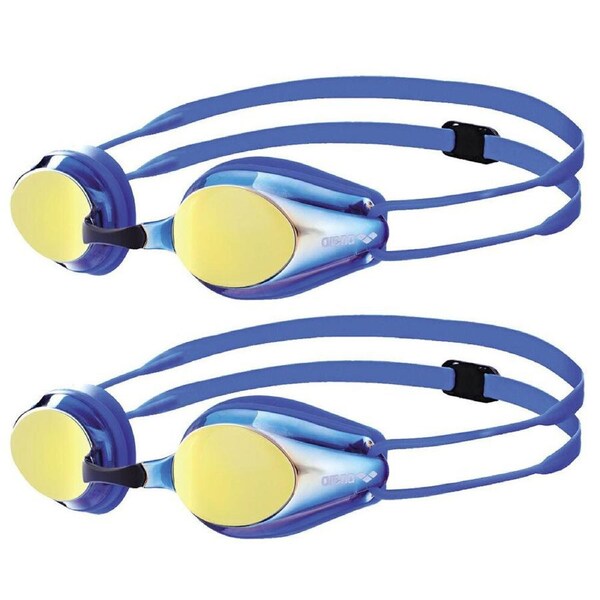 2PK Arena Tracks Junior Racing Mirror Swimming Goggle Kids Glasses 6-12y BL/YL
