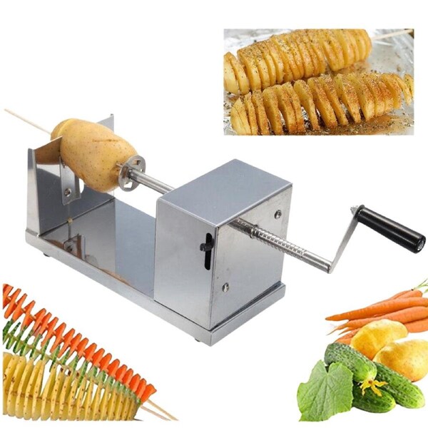 Stainless Steel Potato Twister Tornado Slicer Cutter Vegetable Spiral Machine