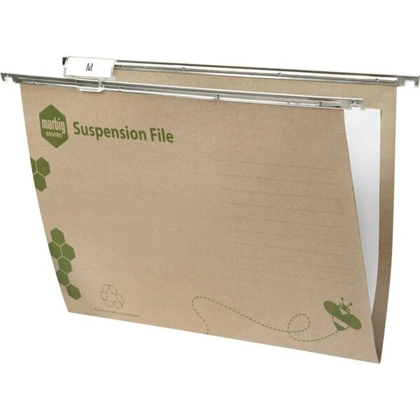 10pc Marbig Enviro Foolscap Suspension File/Hanging Folder w/ Inserts & Tab
